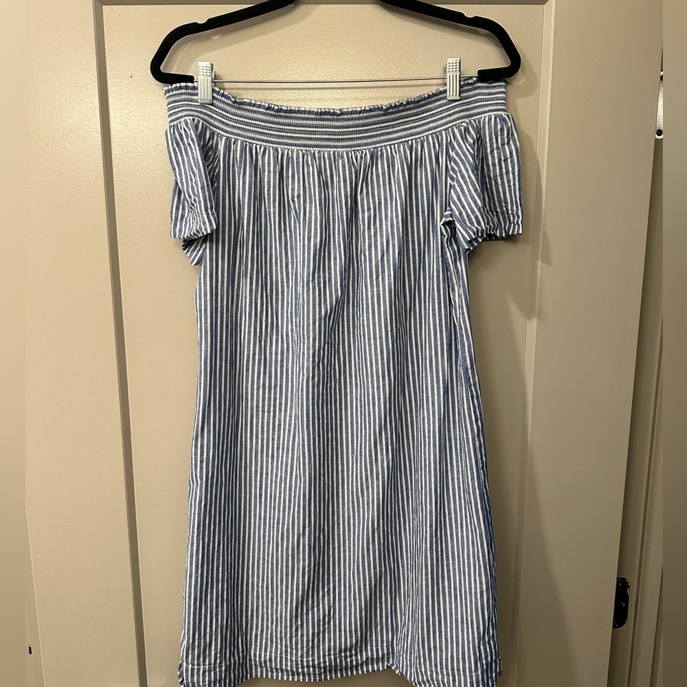 J Crew Linen Blend Striped Dress - Picture 4 of 4